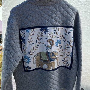 Elephant patchwork quilted jacket